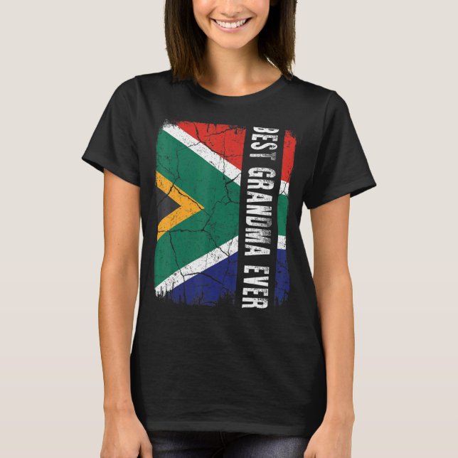 Best South African Grandma Ever Africa Flag Mother T-Shirt (Front)