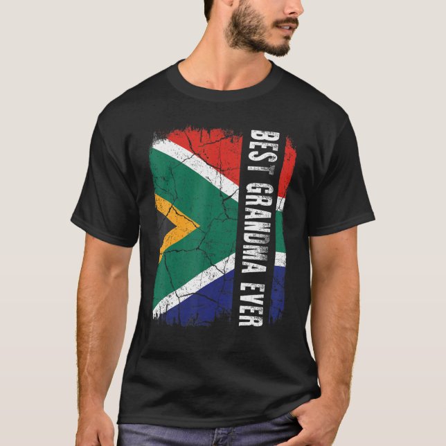 Best South African Grandma Ever Africa Flag Mother T-Shirt (Front)