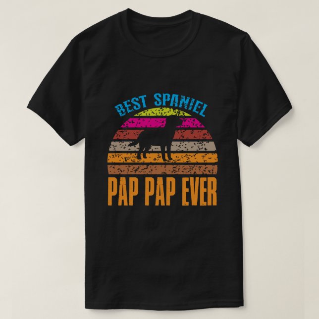 Best Spaniel PAP PAP EVER Vintage T-Shirt (Design Front)