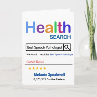 Best Speech Pathologist Funny Gift Thank You Card