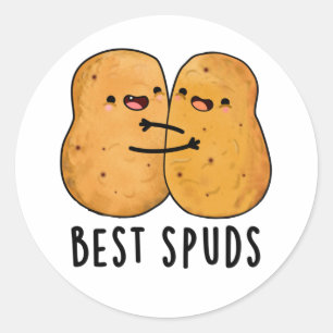 Best Spuds Funny Best Buddies Potato Pun  Classic Round Sticker
