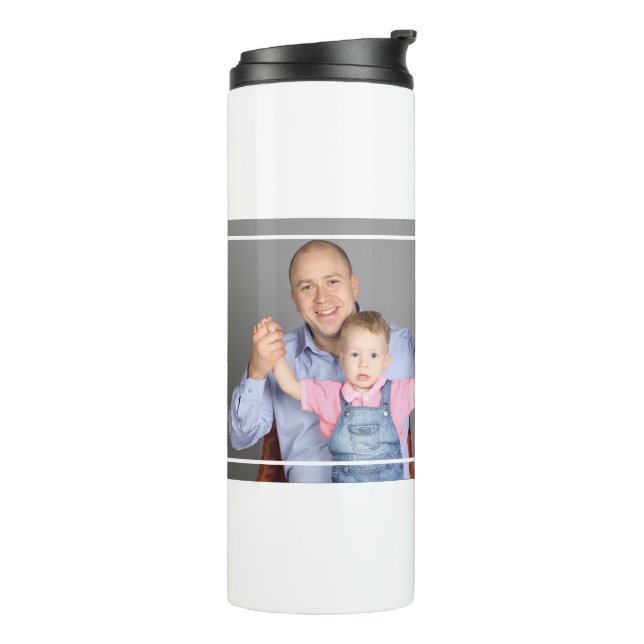 Best Step Dad Happy Father's Day Photo   Thermal Tumbler (Rotated Left)