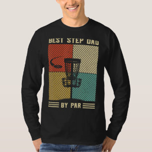 Best Stepdad By Far Men Golf Retro Sunset Papa Bon T-Shirt