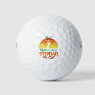 Best Stepdad By Par Father's Day Golf Shirt Gift Balls
