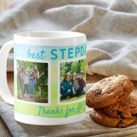 Best Stepdad Ever 3 Photo Painted Brushstroke
