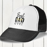 Best Stepdad Ever Black and Gold Typography Trucker Hat<br><div class="desc">Best Stepdad Ever cap with simple black and light gold typography design. Best Step Dad Ever is lettered in a smart combo of script,  serif and sans serif fonts with minimalist styling.</div>