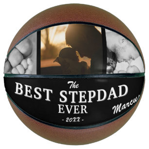 Best Stepdad Ever Father`s Day Keepsake 3 Photo  Basketball