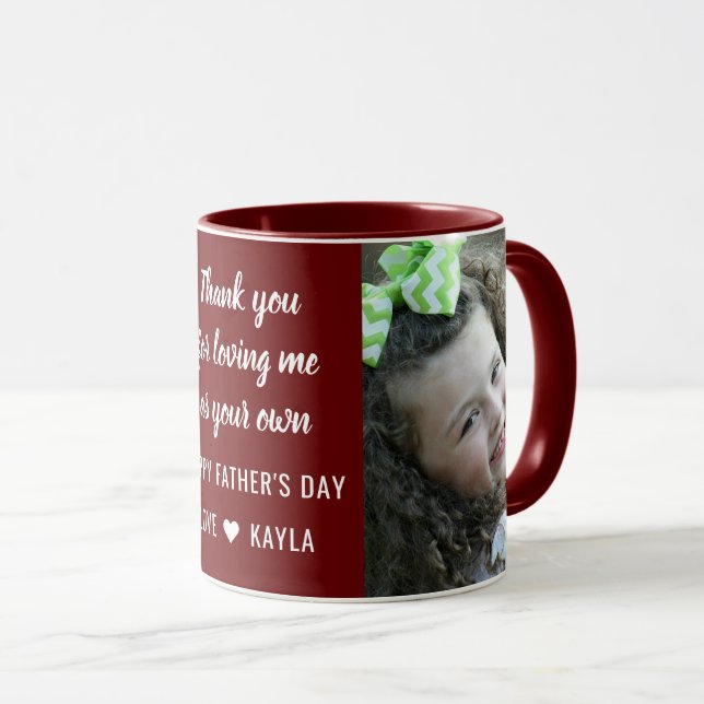 Best StepDad Happy Father's Day 2 Photo Collage Mug (Front Right)