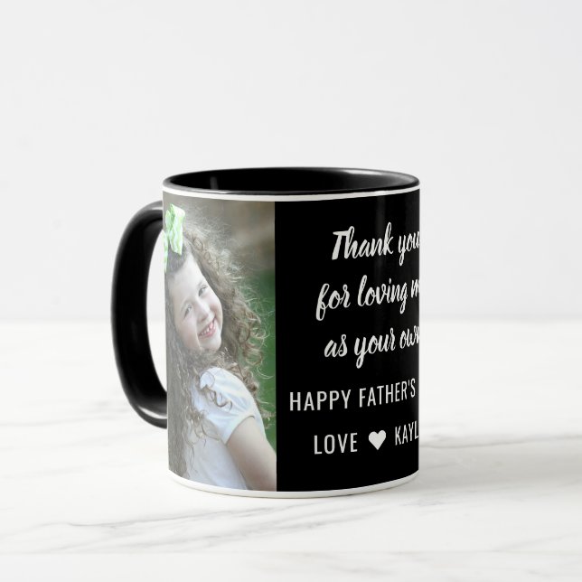 Best StepDad Happy Father's Day 2 Photo Collage Mug (Front Left)