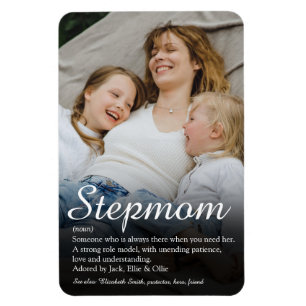 Best Stepmom, Stepmother Definition Script Photo Magnet