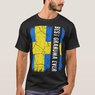 Best Swedish Grandma Ever Sweden Flag Mother's Day T-Shirt