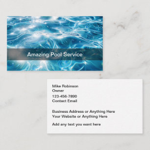 Best Swimming Pool Service Business Cards