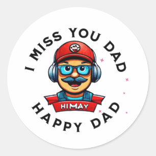 Best T-shirt design for Dad Father’s Day special Classic Round Sticker