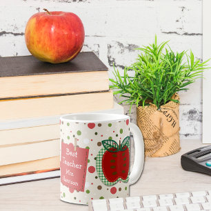 Best Teacher Apple Personalised Coffee Mug