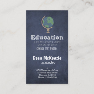 Best Teacher appreciation quote Business Card