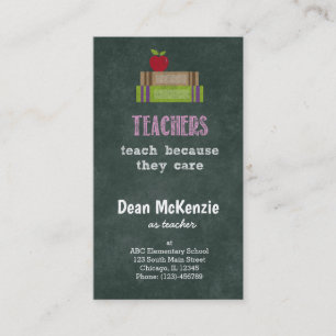 Best Teacher appreciation quote Business Card