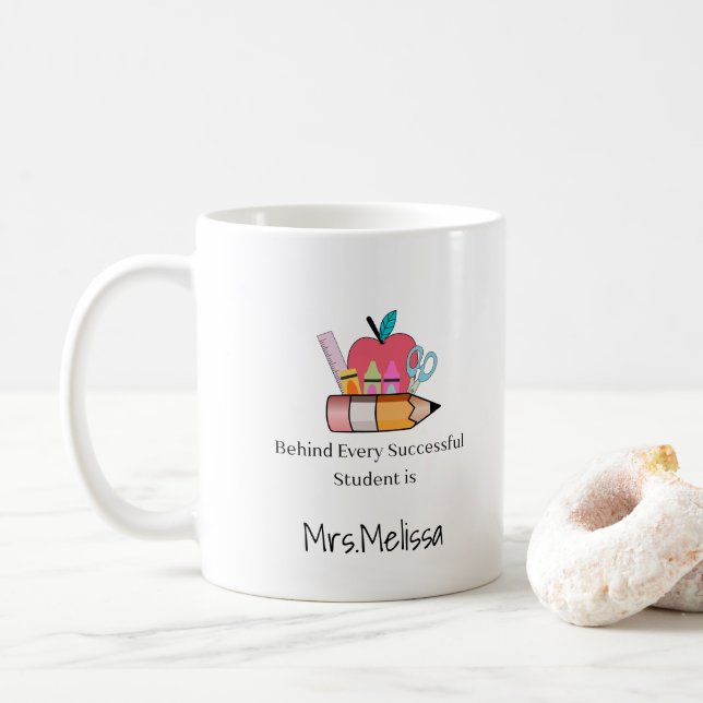 Best Teacher Appreciation Quote Mug (With Donut)