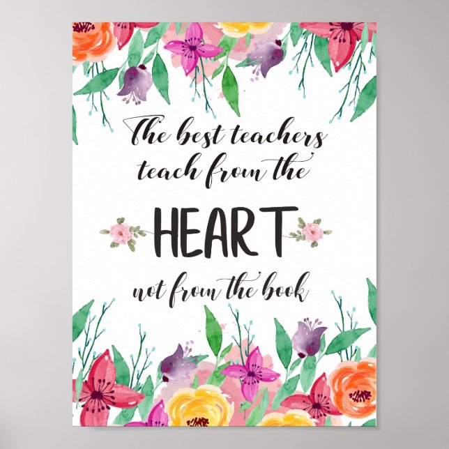 Best teacher Appreciation quote Thank you gift Poster (Front)