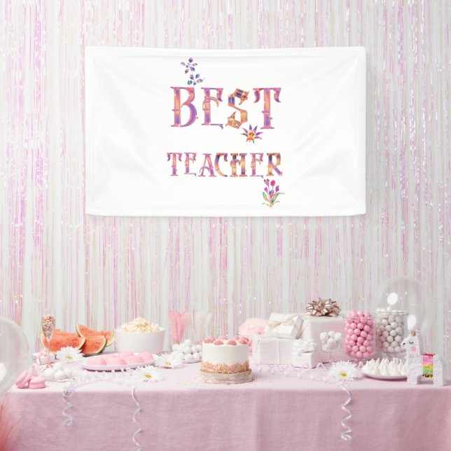 Best TEACHER Banner (Party)