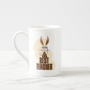 Best Teacher Bunny Rabbit Classroom Humour Bone China Mug