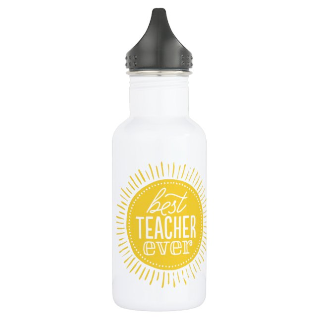 Best Teacher Custom Water Bottle Personalised Gift (Left)