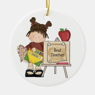 Best Teacher Easel Ceramic Tree Decoration