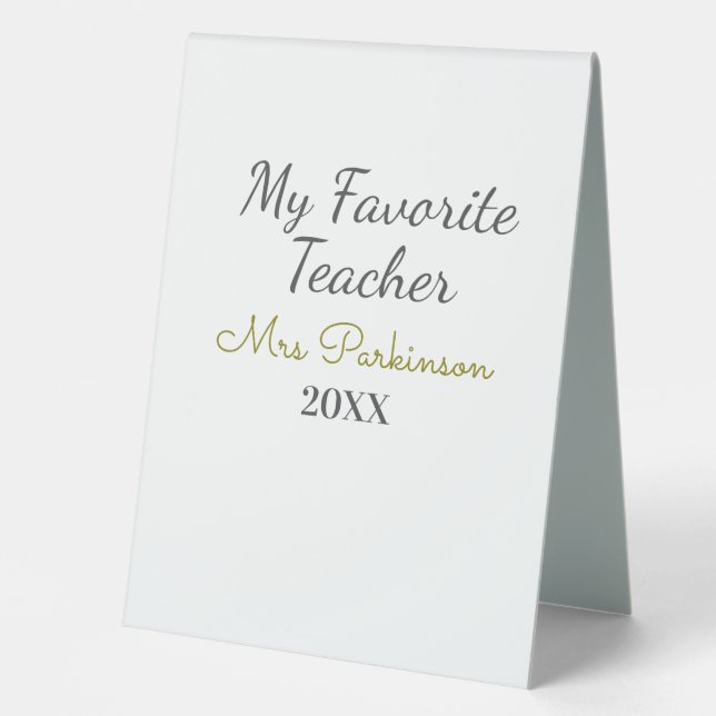Best teacher ever add name date year simple school (Front)