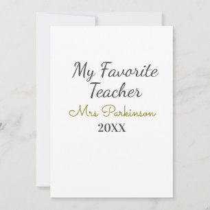 Best teacher ever add name date year simple school invitation