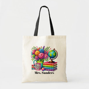 Best Teacher ever add name Tote Bag