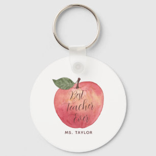 Best Teacher Ever Apple Appreciation Keychain