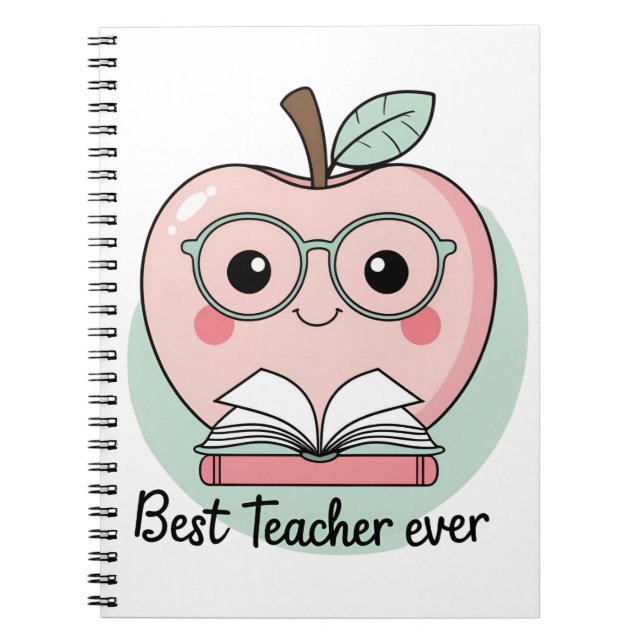 Best Teacher Ever Apple Design  Notebook (Front)