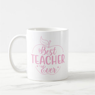 Best Teacher Ever Apple Personalised Coffee Mug
