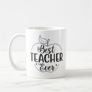 Best Teacher Ever Apple Personalised Coffee Mug