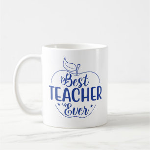 Best Teacher Ever Apple Personalized Coffee Mug