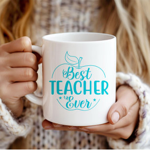 Best Teacher Ever Apple Personalized Coffee Mug