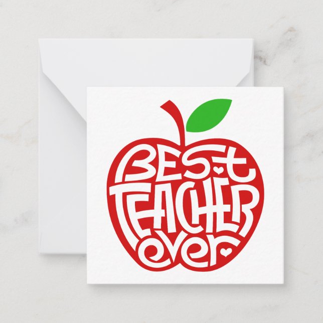 Best Teacher Ever Card (Front)