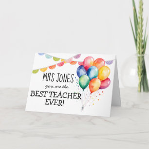 Best teacher ever card