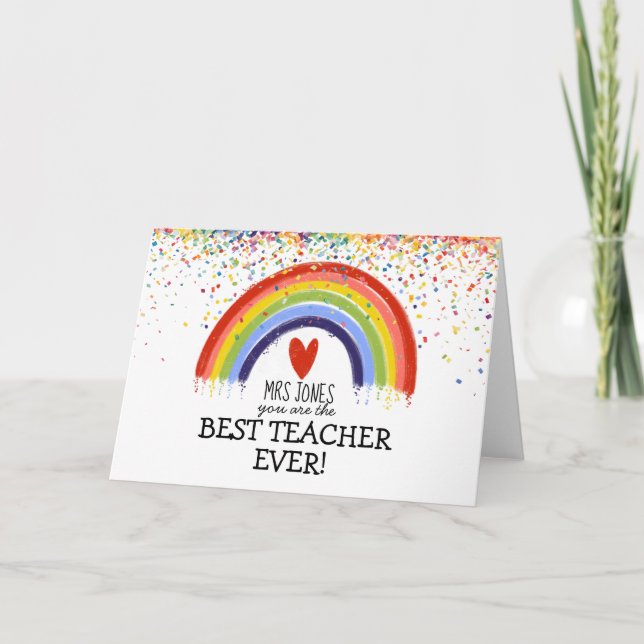 Best teacher ever card (Front)