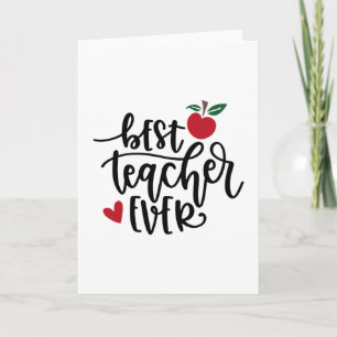 Best teacher ever card