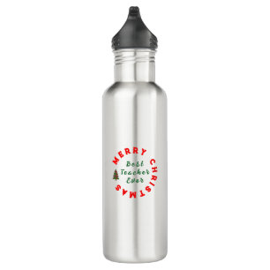 Best Teacher Ever Christmas Thanks You Gift 710 Ml Water Bottle