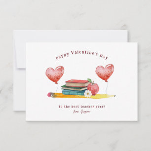 Best Teacher Ever   Classroom Valentine Card