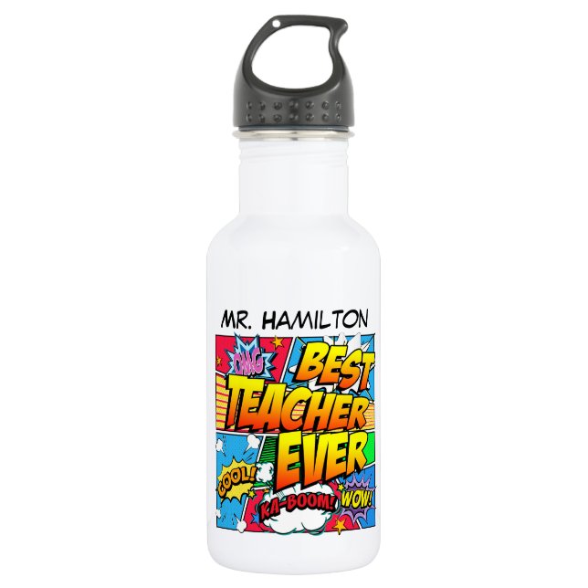 Best Teacher Ever Custom 532 Ml Water Bottle (Front)