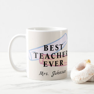 Best Teacher Ever – Custom Name Coffee Mug