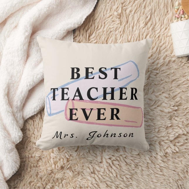 Best Teacher Ever – Custom Name Pillow (Blanket)