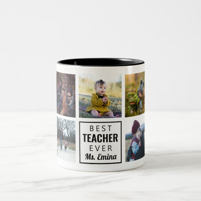 Best Teacher Ever Custom Photo Mug (Center)