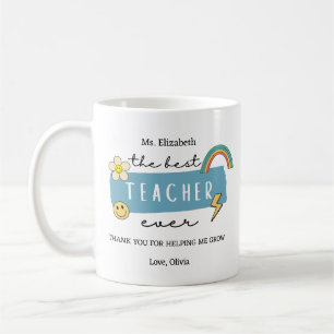Best Teacher Ever Custom Teacher Appreciation Gift Coffee Mug