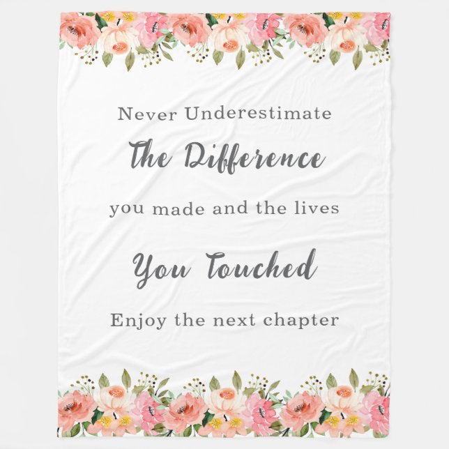 Best Teacher Ever Gift Fleece Blanket (Front)