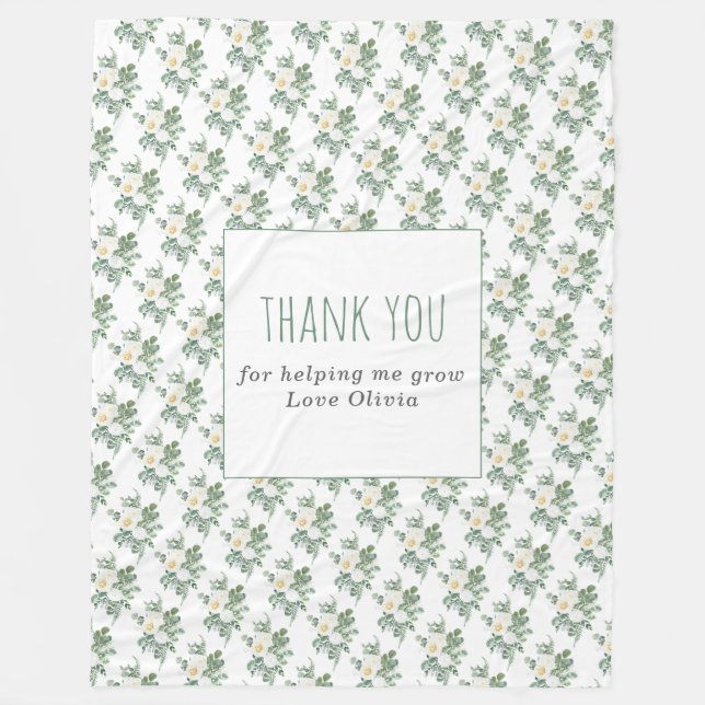 Best Teacher Ever Gift Fleece Blanket (Front)