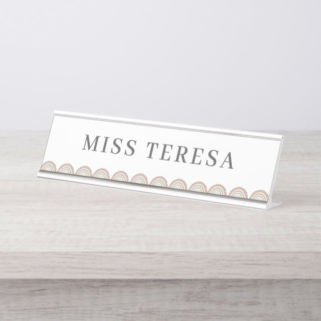 Best Teacher Ever Gift Name Plate (Front)