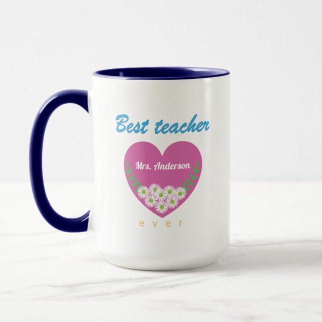 Best teacher ever  mug (Left)
